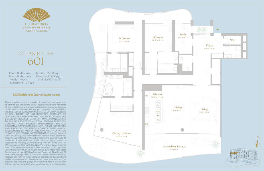 3 Bed Ocean House Residences at Mandarin Oriental Residences, Grand Cayman Floorplan 12