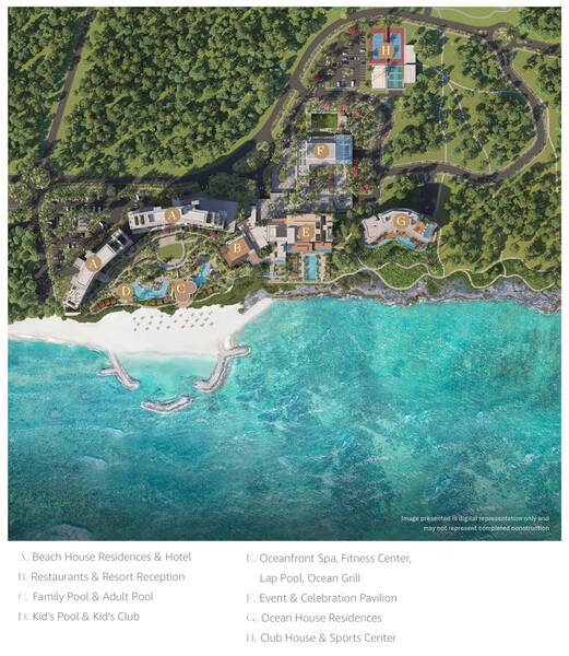 3 Bed Ocean House Residences at Mandarin Oriental Residences, Grand Cayman Floorplan 2
