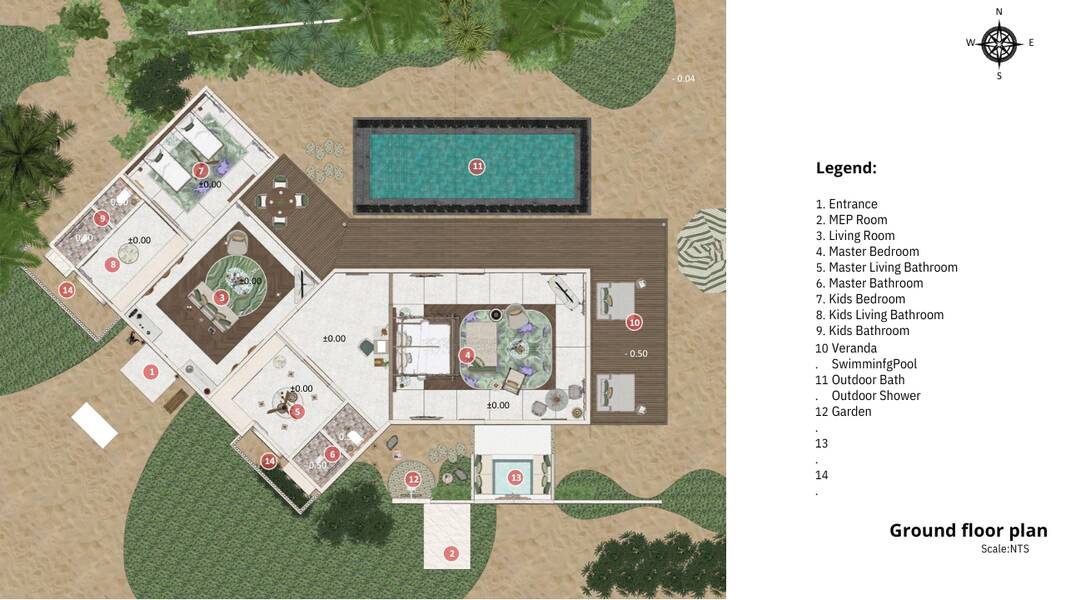2 Bed SIX & SIX Branded Residences Floorplan 1